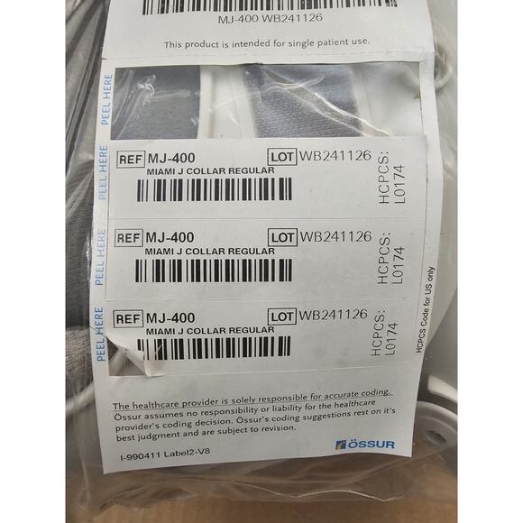 Ossur Miami J Cervical Collar Short Neck Brace MJ-400 - Picture 3 of 6